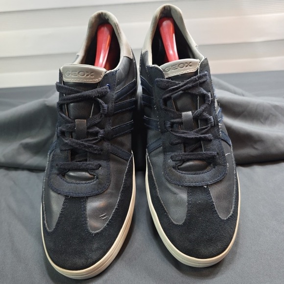 Geox Wilmer Navy grey Leather  Suede US Size 11 PREMIUM COMFORT ATHLETIC STYLE - Picture 3 of 8